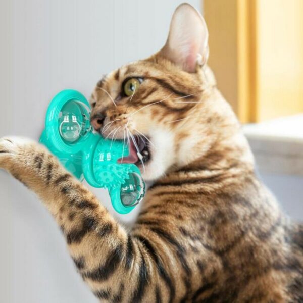 Windmill Cat Toys Cute Rotating Interactive Toy - Indoor with Suction Windmill Cat Toys Cute Rotating Interactive Toy - Indoor with Suction
