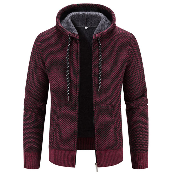 Winter Coat Zipper Closure Solid Color Long Sleeves Drawstring with Hat Winter Coat Zipper Closure Solid Color Long Sleeves Drawstring with Hat