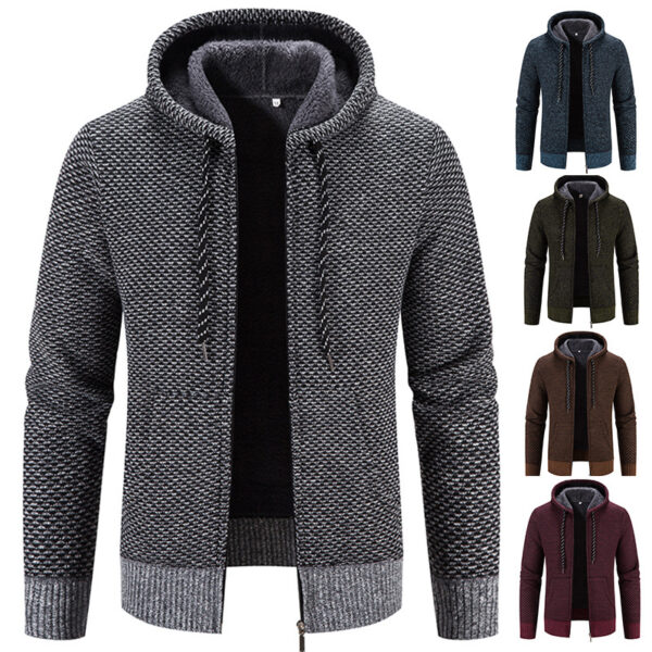 Winter Coat Zipper Closure Solid Color Long Sleeves Drawstring with Hat Winter Coat Zipper Closure Solid Color Long Sleeves Drawstring with Hat