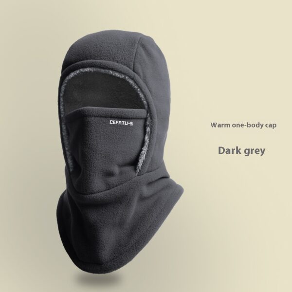 Winter Fleece Hooded Scarf Windproof Cold-proof Warm Face Mask Outdoor
