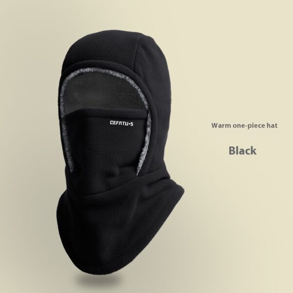 Winter Fleece Hooded Scarf Windproof Cold-proof Warm Face Mask Outdoor