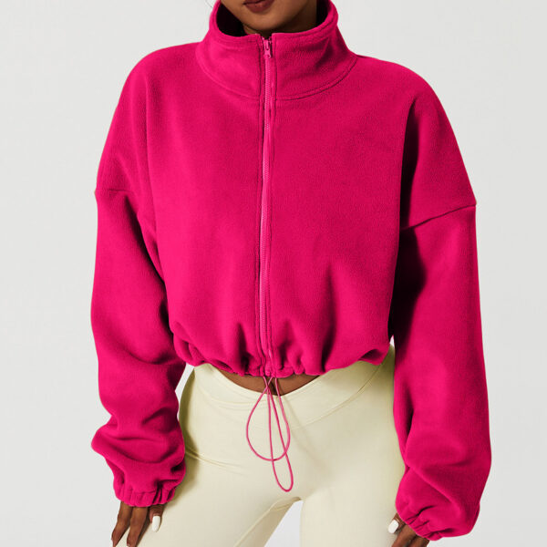 Winter Fleece-lined Thickened Sports Jacket Women's Olympic Grain Winter Fleece-lined Thickened Sports Jacket Women's Olympic Grain