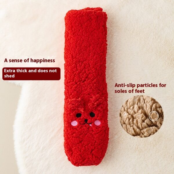 Winter Floor Socks Velvet Thicken Warm Coral Cute Japanese-style Home