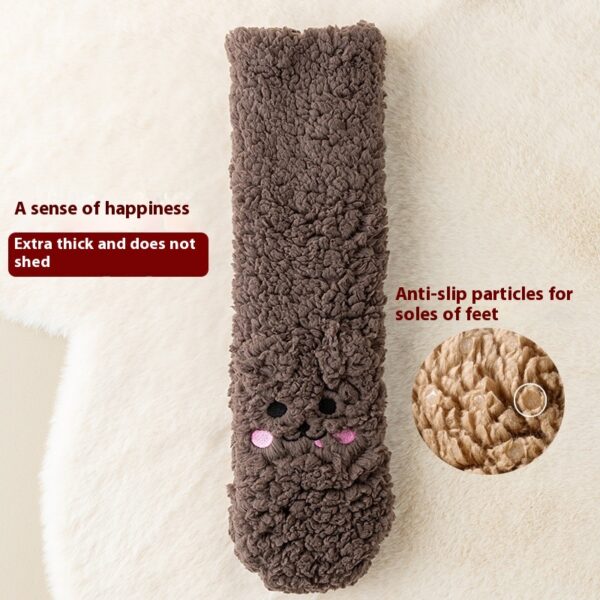Winter Floor Socks Velvet Thicken Warm Coral Cute Japanese-style Home Winter Floor Socks Velvet Thicken Warm Coral Cute Japanese-style Home
