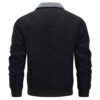 Winter Lapel Fleece Jacket with Pockets Warm Thicken Cotton Coat