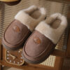 Winter Plush Slippers for Men Casual All-match Warm Suede House Shoes