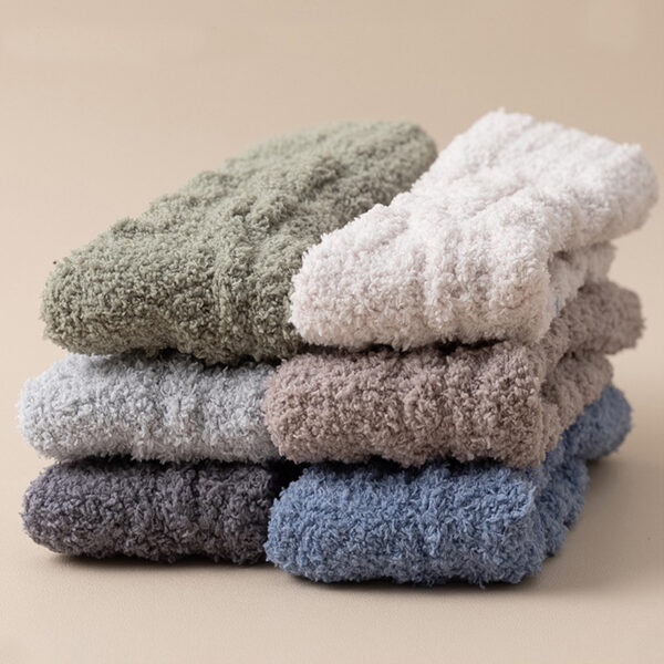 Winter Warm Fuzzy Coral Fleece Socks Women Men Velvet Thickened Home Winter Warm Fuzzy Coral Fleece Socks Women Men Velvet Thickened Home