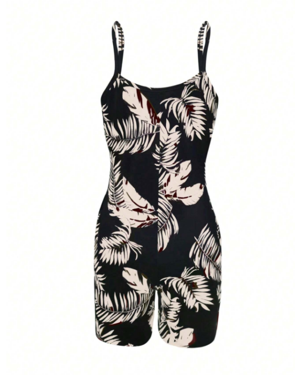 Women Casual All-over Floral Print Sleeveless Jumpsuit Women Casual All-over Floral Print Sleeveless Jumpsuit