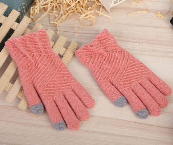 Women Gloves Winter Woolen Knitted Touch Screen Mittens Keep Warm Women Gloves Winter Woolen Knitted Touch Screen Mittens Keep Warm