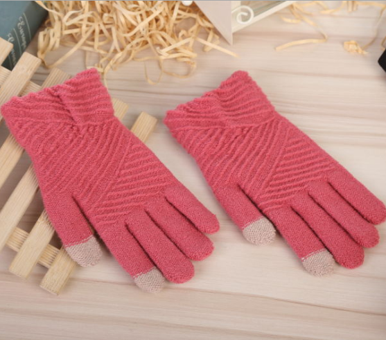 Women Gloves Winter Woolen Knitted Touch Screen Mittens Keep Warm Women Gloves Winter Woolen Knitted Touch Screen Mittens Keep Warm