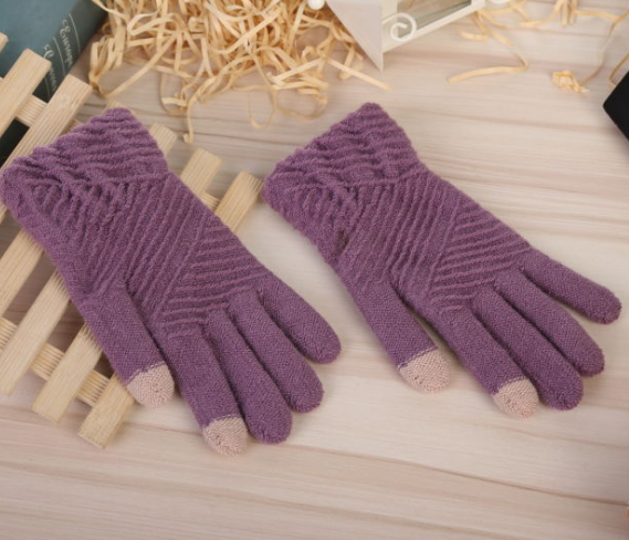 Women Gloves Winter Woolen Knitted Touch Screen Mittens Keep Warm Women Gloves Winter Woolen Knitted Touch Screen Mittens Keep Warm