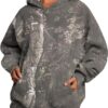 Women's Camouflage Hoodie Maple Leaf Print Oversized Sports