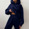 Women's Casual Hooded Sweater Two-piece Suit Clothes Hoodie Tracksuit