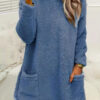 Women's Fleece Pullover Long Sweater with Pockets Winter Warm Thinken