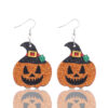 Women's Halloween Pumpkin Hat Multi-layer Handmade Frosted Earrings