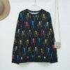 Women's Halloween Pumpkin Print Long Sleeve Loose Sweatshirt