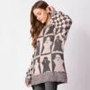 Women's Pullovers Halloween Ghost Plaid Crew Neck Sweater Women's Pullovers Halloween Ghost Plaid Crew Neck Sweater