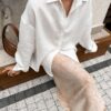 Women's Solid Color Casual Long Sleeves Cardigan Coat Blouse Women's Solid Color Casual Long Sleeves Cardigan Coat Blouse