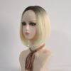 Women's Wigs with Medium Split Short Bob Gradient