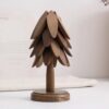 Wooden Christmas Tree Folding Coaster Black Walnut Thick Seat Adiabatic