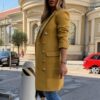 Woolen Lapel Jacket with Double-breasted Design Fashion Casual Trench Woolen Lapel Jacket with Double-breasted Design Fashion Casual Trench