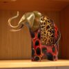 Works of Art Wrought Iron Flower Picking Elephant