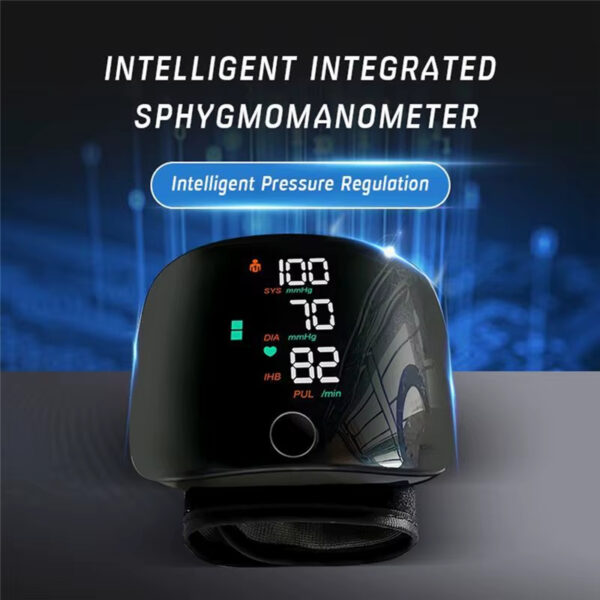 Wrist Sphygmomanometer Rechargeable Blood Pressure Meter Eter Smart