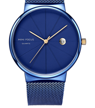 Wrist Watches Japanese Movement Calendar Waterproof Fine Steel Mesh