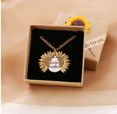You Are My Sunshine Sunflower Necklace Women Men You Are My Sunshine Sunflower Necklace Women Men