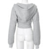 Zipper Hoodie Cardigan Y2K Fashion Street Long Sleeve Corset Jacket Zipper Hoodie Cardigan Y2K Fashion Street Long Sleeve Corset Jacket